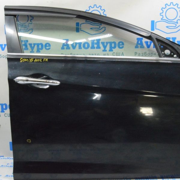 Дверь в сборе передняя правая Hyundai Sonata 11-15 keyless (02) черная, тычка 76004-3S000