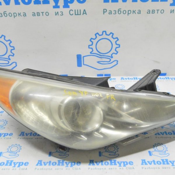 Фара передняя правая голая Hyundai Sonata 11-15 галоген (02) под полировку 921023Q100