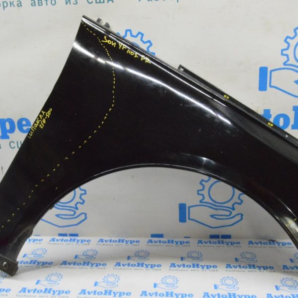 Крыло переднее правое Hyundai Sonata 11-15 (02) черное, шпакля 663213S000