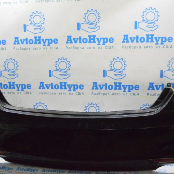 Бампер задний голый Hyundai Sonata 11-13 под двойной выхлоп (02) черный, неориг, царапины 866103Q100