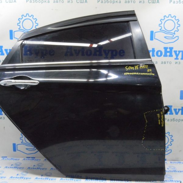 Дверь голая задняя правая Hyundai Sonata 11-15 (02) черная, шпакля, крашена 770043S000