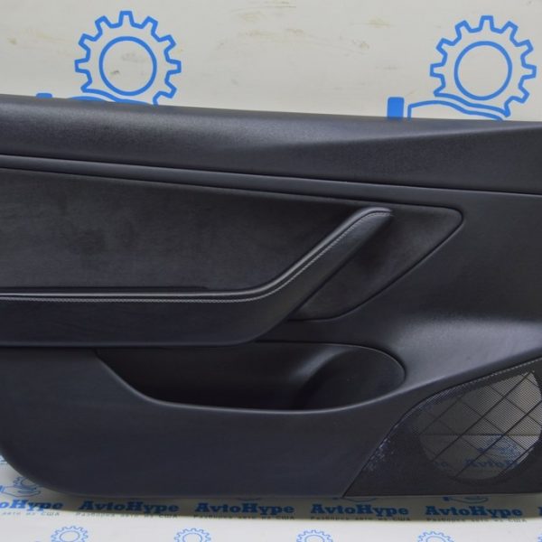 Обшивка двери карточка перед лев Tesla Model 3 18-20 кожа чёрн, с управлением и кнопк (03) деф 109040991K