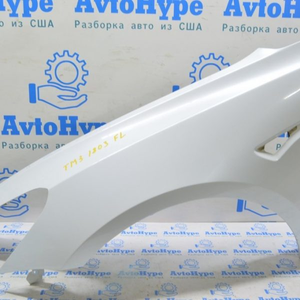 Крыло переднее левое Tesla Model 3 18- (03) белое, тычка 1081401-E0-D