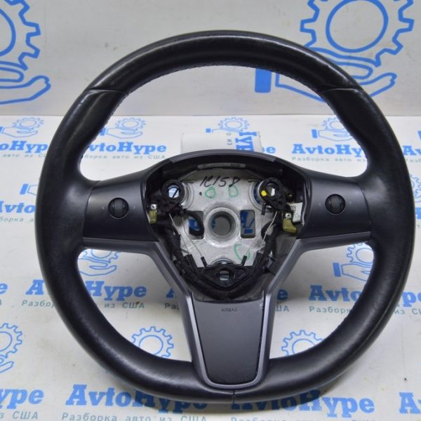 Руль голый Tesla Model 3 18- кожа чёрн (03) 1490214-00-B