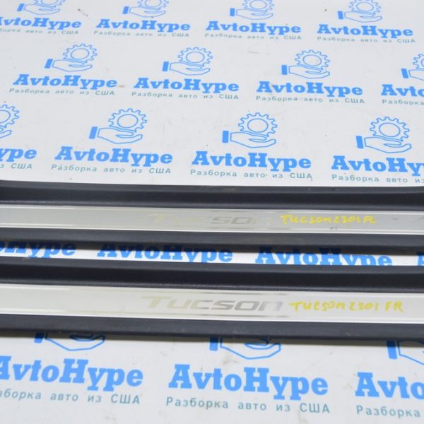 Накладка порога внешн перед прав Hyundai Tucson 22- черн с хромом 85883-N9000-NNB