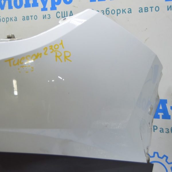 Бампер задний голый правый Hyundai Tucson 22- (01) белый в цвет 86657N7000