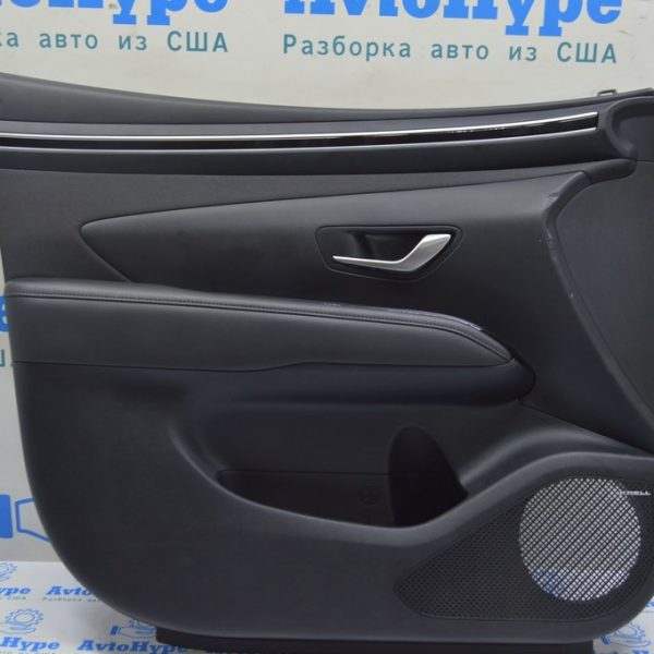 Обшивка двери (карточка) перед лев Hyundai Tucson 22- правый руль(01) кожа черн, примята 82305N7101NNB