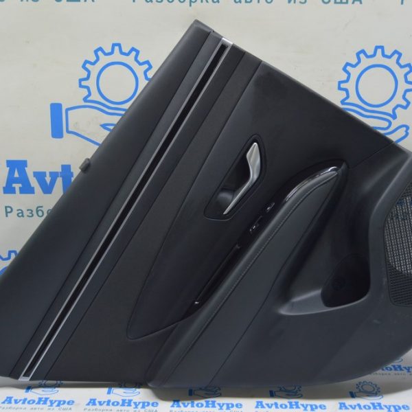 Обшивка двери (карточка) зад лев Hyundai Tucson 22- черная, под шторку (01) царапины 83305N7071NNB