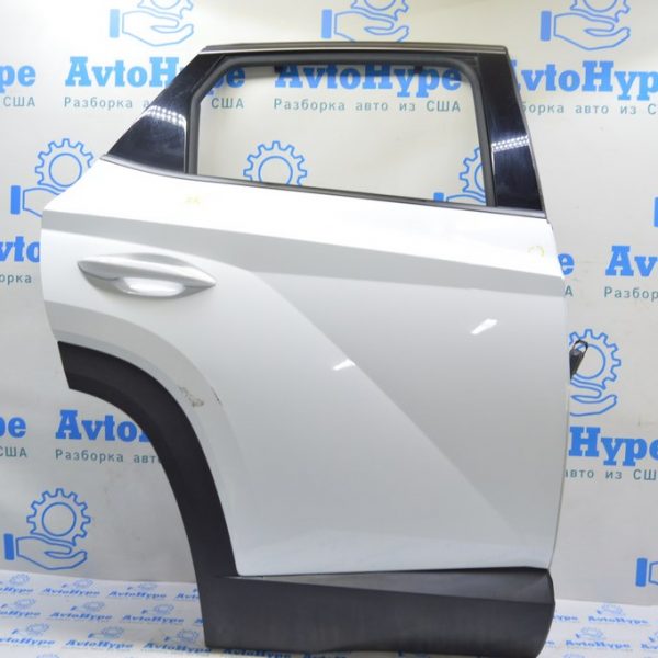 Дверь голая зад прав Hyundai Tucson 22- (01) белая, потёрта, тычка 77004N7015