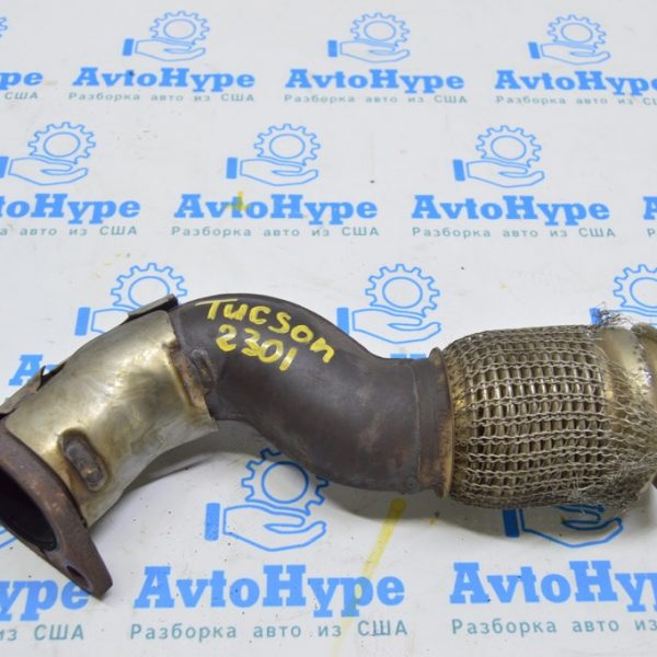 Приемная труба перед Hyundai Tucson 22- 1.6T HEV, PHEV (01) оторвана гофра 28610CZ530