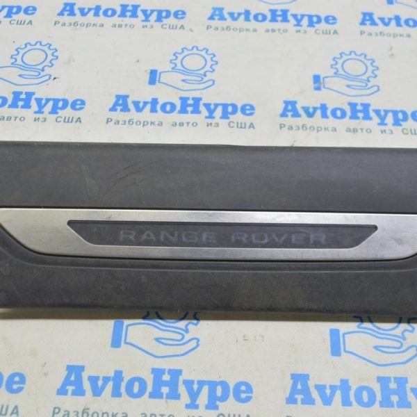 Накладка порога зад лев Range Rover Velar L560 17- черн с подсветкой, царапины (01) HK83-13201-BFW