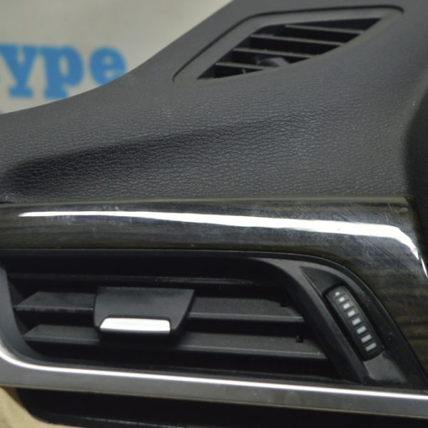 Накладка передней панели с дефлектором левая BMW X1 F48 16-22 под темное дерево 51-45-9-332-252