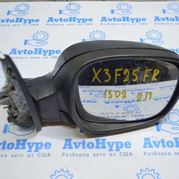 Зеркало боковое правое BMW X3 F25 11-14 2 пина, черное (02) деф 51-16-7-264-098