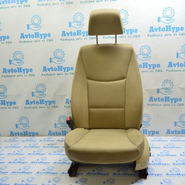 Водительское сидение BMW X3 F25 11-17 с AIRBAG, кожа беж, электро, подогрев, память, трещины 52-10-7-255-679