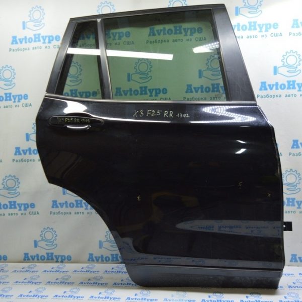 Дверь в сборе задняя правая BMW X3 F25 11-17 черный цвет (02) без карты 41-52-7-238-696