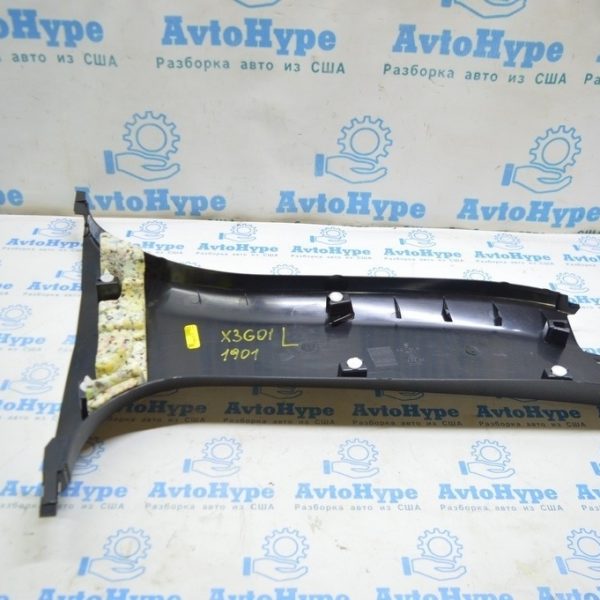 Накладка центральной стойки нижняя правая BMW X3 G01 18-21 черная 51437446734