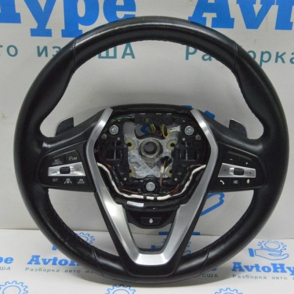 Руль (голый) BMW X5 G05 19-24 кожа черная под лепестки с подогревом, Sport (01) 32 30 7944547