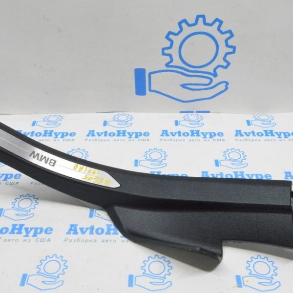 Накладка порога зад прав BMW X5 G05 19-24 черная с хром вставкой BMW, с подсветкой(01) царапин 51 47 7479938