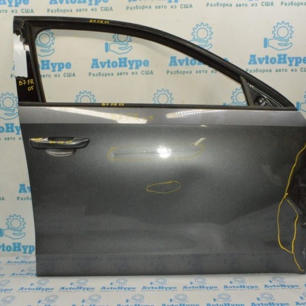 Дверь голая перед прав VW Passat b7 USA (05) графит сильный деф 561-831-056-G