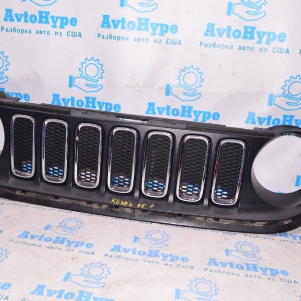 Решетка радиатора grill Jeep Renegade 15-18 дорест с хром вставками 7шт (05) ок 6RZ57TZZAA