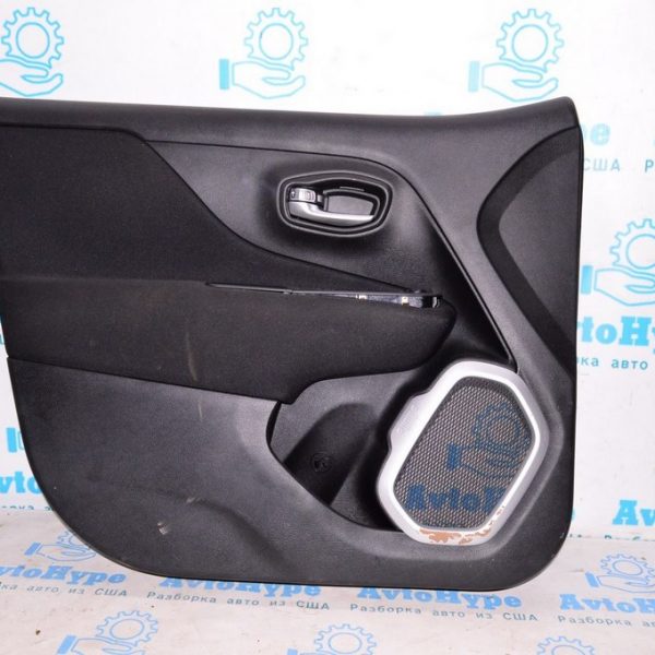 Обшивка двери (карточка) перед лев Jeep Renegade 15- черн тряпка 6FR24U32AA