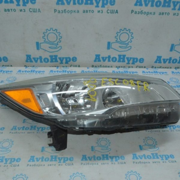 Фара передняя левая Ford Escape MK3 13-15 дорест галоген (08) сломано 2 крепления CJ5Z-13008-D