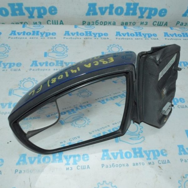 Зеркало боковое левое Ford Escape MK3 13-16 дорест 3 пина синий цвет J4 (08) CJ5Z-17683-BA