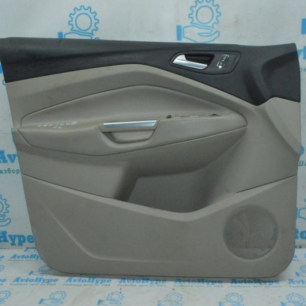 Обшивка двери (карточка) перед лев Ford Escape MK3 13- серая (08) подлокотникк под перешив CJ5Z-7823943-BC