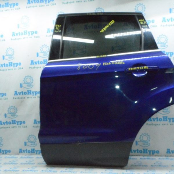 Дверь голая зад лев Ford Escape MK3 13- синий цвет J4(08) царапина снизу CJ5Z-7824631-A