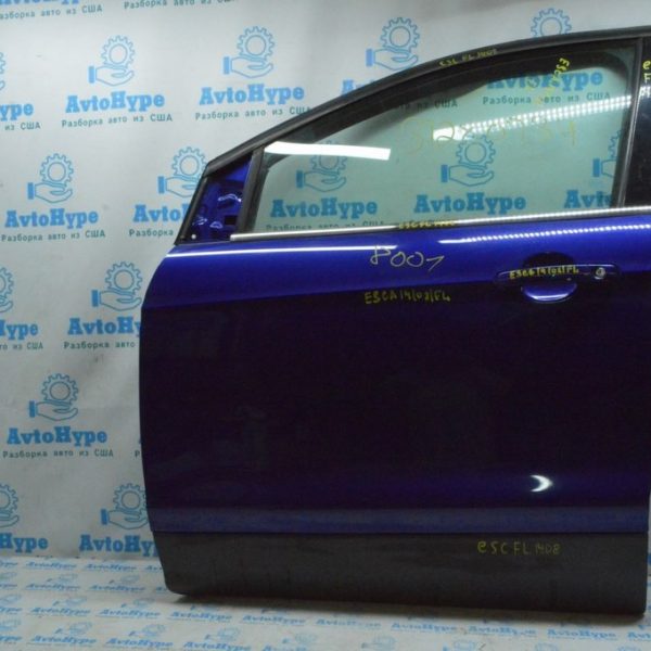 Дверь голая перед лев Ford Escape MK3 13- синий цвет J4(08) тычки CJ5Z-7820125-A