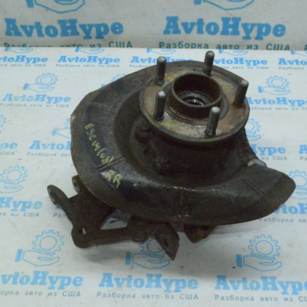 Цапфа со ступицей задняя правая Ford Escape MK3 13-19 без рычага (08) погнут кожух CV6Z-5A968-F