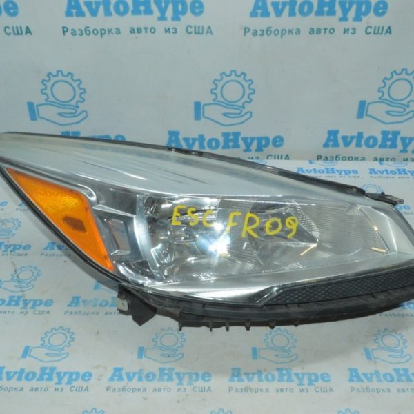 Фара передняя правая Ford Escape MK3 13-16 дорест галоген с креплением и накладкой (09) CJ5Z-13008-C