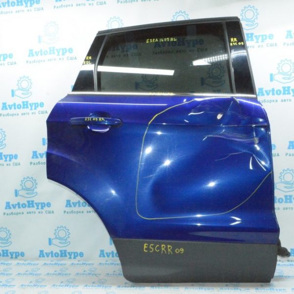 Дверь голая зад прав Ford Escape MK3 13- синий цвет J4(09) замята CJ5Z-7824630-A