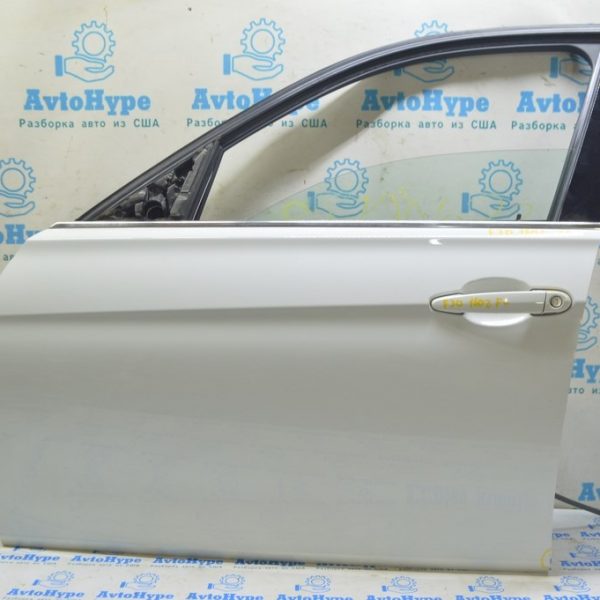 Дверь голая передняя левая BMW 3 F30 12-18 белый цвет A300 (02) царапинка 41-00-7-298-565
