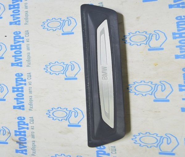 Накладка порога перед лев наружн BMW 3 F30 12-19 черн с хромом 51-47-7-263-315
