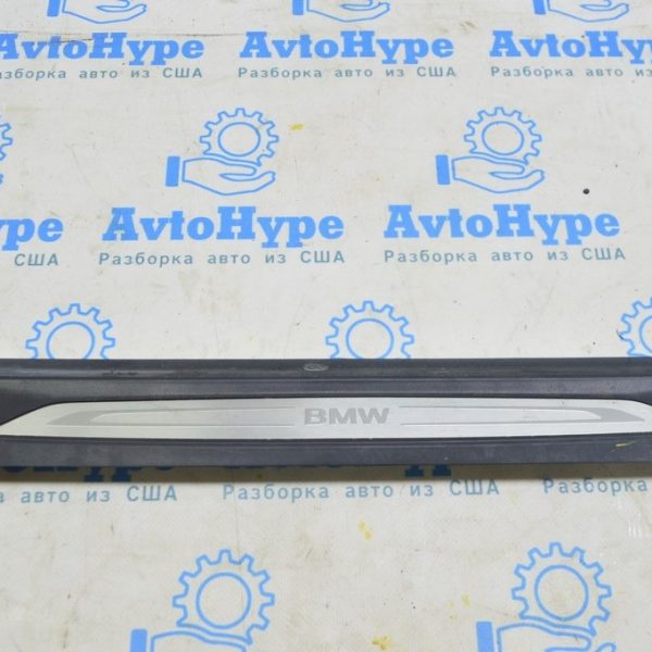 Накладка порога перед прав наружн BMW 3 F30 12-19 черн с хромом 51-47-7-266-637