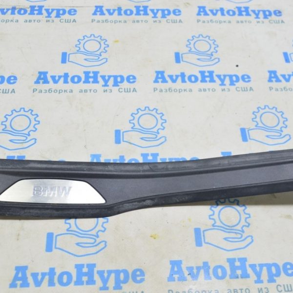 Накладка порога зад лев наружн BMW 3 F30 12-19 черн с хром 51-47-7-289-225