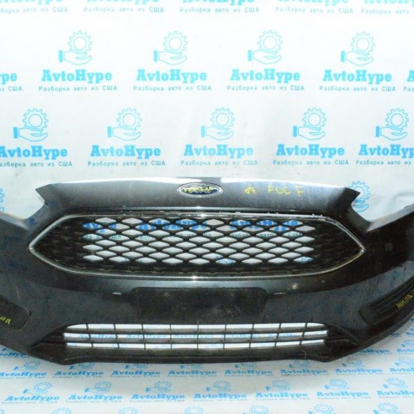 Решетка радиатора Ford Focus mk3 15-18 рест хром обрамление (07) F1EZ-8200-B