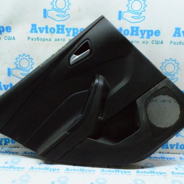 Обшивка двери (карточка) зад лев Ford Focus mk3 11-18 черн F1EZ-5827407-DB
