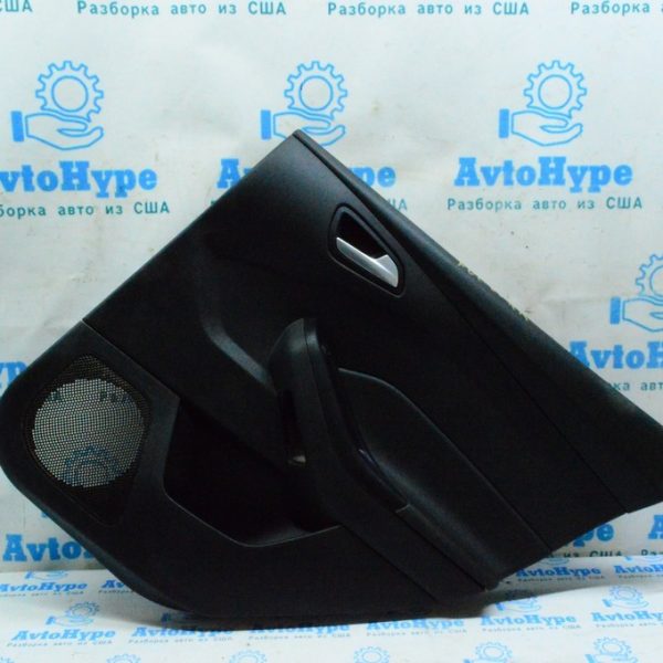 Обшивка двери (карточка) зад прав Ford Focus mk3 11-18 черн F1EZ-5827406-DB