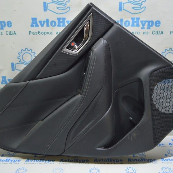 Обшивка двери (карточка) зад лев Subaru Forester 19- SK (01) черная кожа 94226SJ130VI