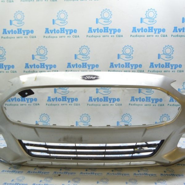 Бампер передний голый Ford Fusion mk5 13-16 без парктроников серебро (05) трещинки DS7Z-17D957-AAPTM