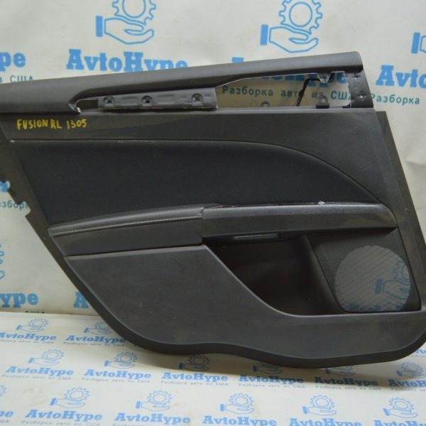 Обшивка двери (карточка) зад лев Ford Fusion mk5 13- черн DS7Z-5427407-DB