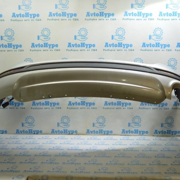 Губа заднего бампера Ford Fusion mk5 13-18 под 1 трубу (05) цвет серебро UX DS7Z-17810-CAPTM