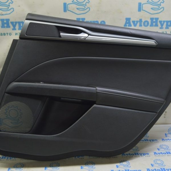 Обшивка двери карточка задняя правая Ford Fusion mk5 13-16 черн кожа (06) Titanium DS7Z-5427406-AB
