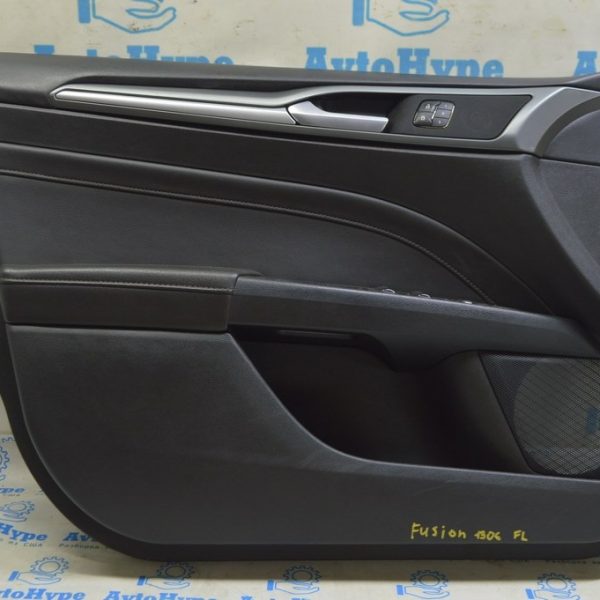 Обшивка двери карточка передняя левая Ford Fusion mk5 13-16 titanium черн (06) DS7Z-5423943-GA