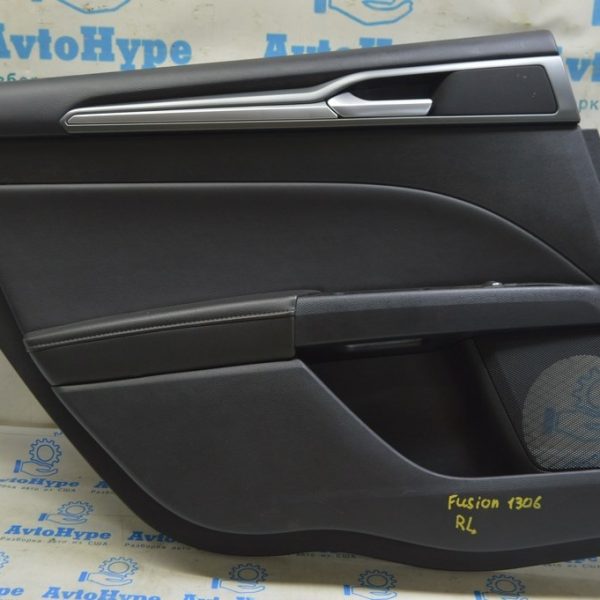 Обшивка двери карточка задняя левая Ford Fusion mk5 13-16 titanium черн (06) DS7Z-5427407-DB
