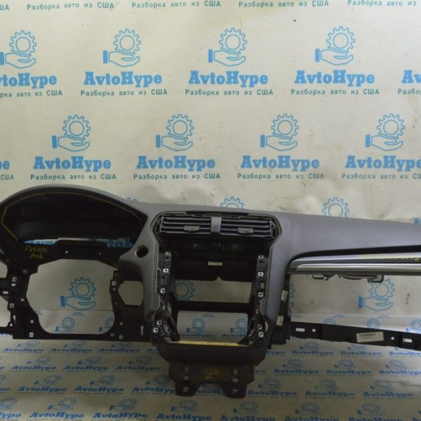 Торпедо передняя панель с AIRBAG Ford Fusion mk5 13-20 под кнопку start (06) DS7Z-5404320-AB