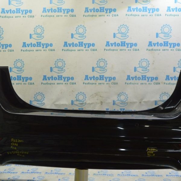 Бампер задний в сборе Ford Fusion mk5 13-18 под 2 трубы, с насадками, с парктроник UH (06) HS7Z-17K835-VFPTM