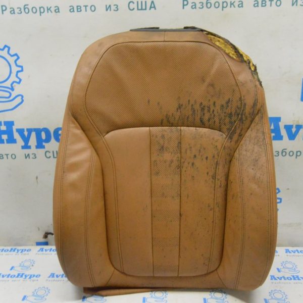 Обшивка спинки пассажирского сиденья BMW X5 G05 19-23 кожа коричневая (01) оплавлена 52 10 8493352